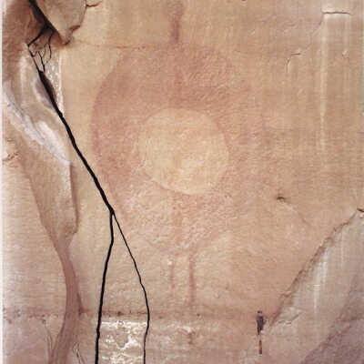 Large Figure on Cracked Wall, near Red Lodge, Montana