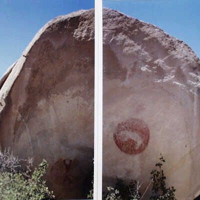 Flat Side of a Large Boulder near Red Lodge, Montana