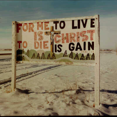 "For Me to Live" Sign. US 2, Minot, ND. 2/4/81