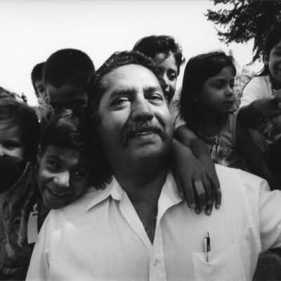 Joe Campos with Headstart KIds