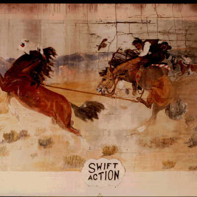 Swift Action Close Up of Painting at Bar, Shields, ND