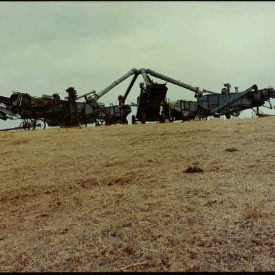 Group of Dinosaurs at Paul Tomaschy's Place, Gladstone, ND