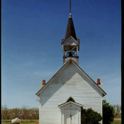 Outside of St James Church, Shields, ND