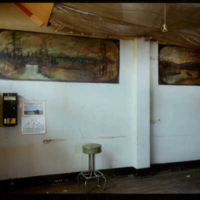 Abandoned Bar with Telephone and Two Paintings, Marmarth, ND