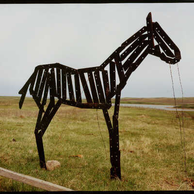 Horse out of Metal at D. Bohl's Place, Pingree, ND