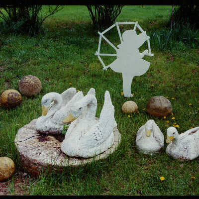 Cement Balls, Ducks, and Cur out Girl by Antonia Paluck, Belfield, ND