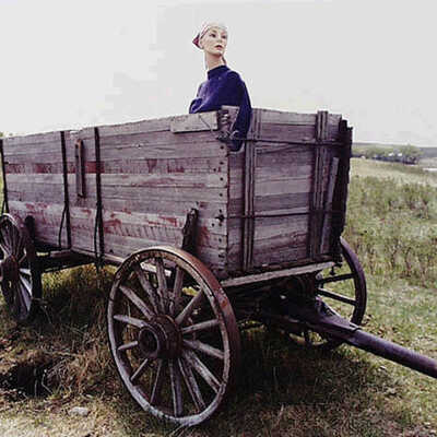 Mannequin in Wagon on D. Bohl's Place. ND 36, Pingree, ND. 5/12/81