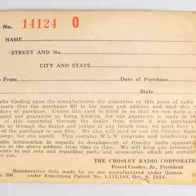 Warranty Card