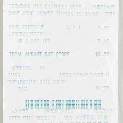Sales Receipt