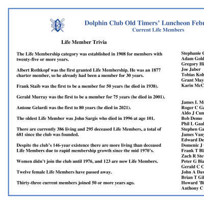 2023 Old Timer Lunch Placemats
