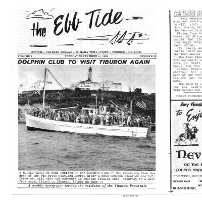 Copy of Ebb Tide Newsletter on Racoon Straits Swim