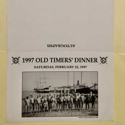 Program for Old Timers' Dinner 1997