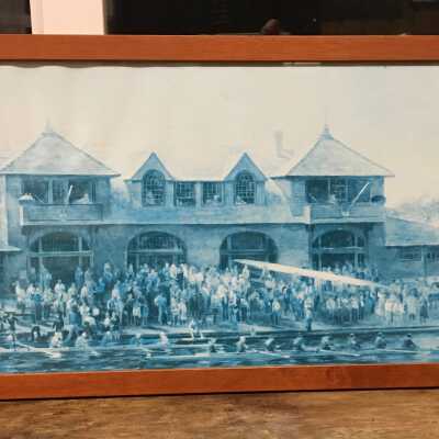 Print of Boathouse and Regatta
