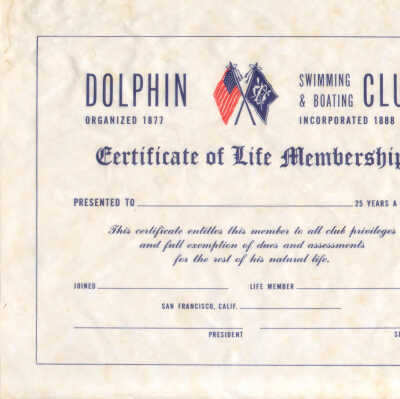 Certificate of Life Membership