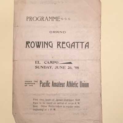 Program for Rowing Regatta