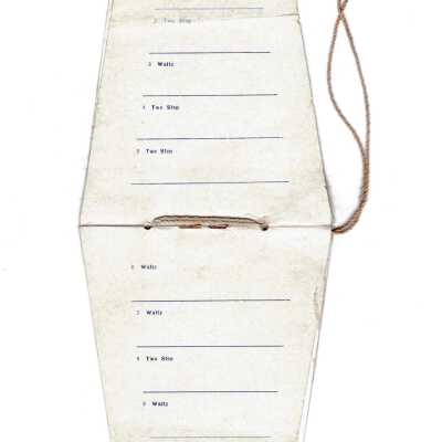 Inside pages with 10 line dance card: pages 2.3