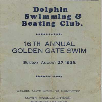Program for 1933 Golden Gate Swim