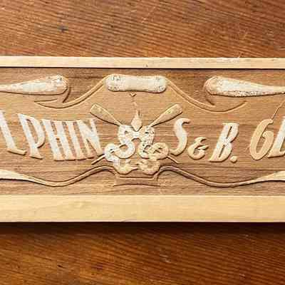 Replica of sign; made by JDDurst, measures 3 x 9