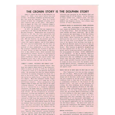 Aug 1954 p. 2 Log article about moving the club back to foot of Van Ness
