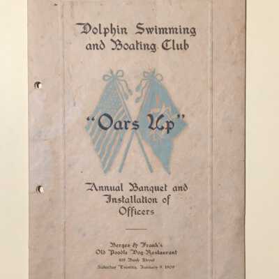 Program and Menu for Annual Banquet