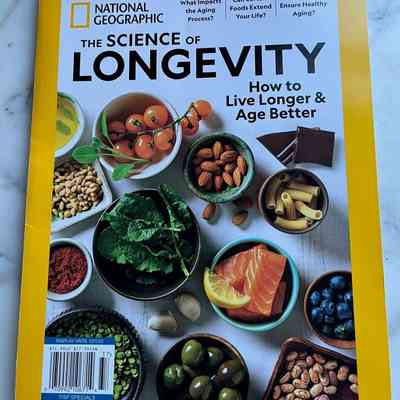 Actual cover for National Geographic "The Science of Longevity" released Q4 2023.