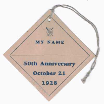 Name Tag for 50th Anniversary Event