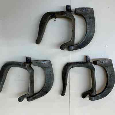 Two parts of original oarlocks together