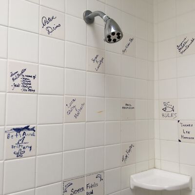West Wall NW Corner and Diagram of Tiles