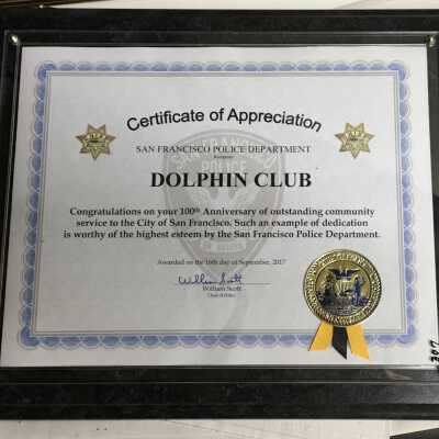 Framed certificate