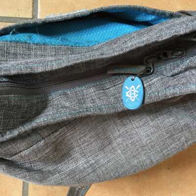 On a purse zipper.