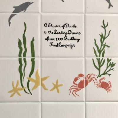 East Wall Tiles NE Corner with Diagram of Numbers