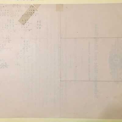 Back, numbers in pencil upper right