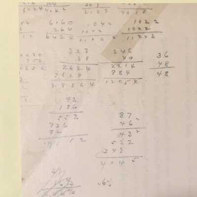 Detail of the pencil numbers