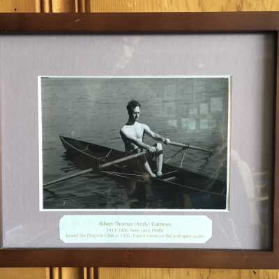 Andy Camous rowing