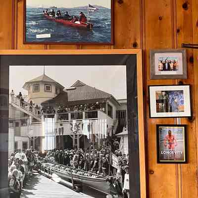 Location on east wall of Staib Room at SE corner.