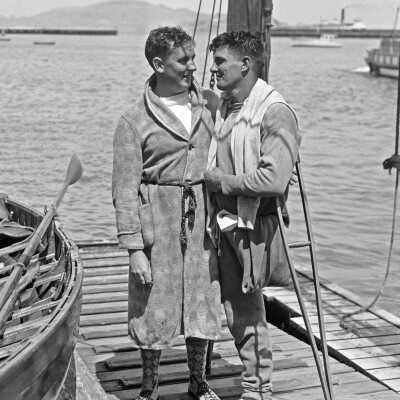 John McManus and Dick Rittger after the 1935 Golden Gate Swim