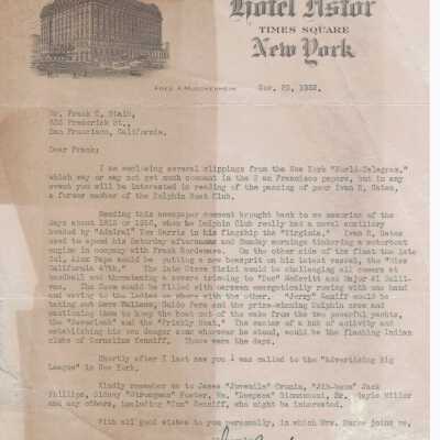 Letter from Earl Burke