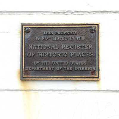 SERC tongue in cheek historic plaque.Photo taken Jan 1, 2020. (No longer there Feb 2024.)