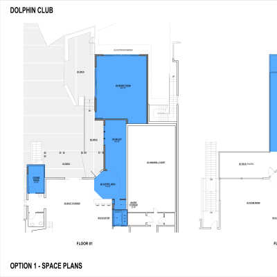 Renovation Space Plan Three Options March 2022