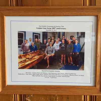 Framed on west wall of Staib Room