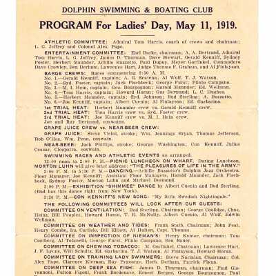 Program for Ladies' Day 1919, Size 5-3/4 X 9 inches