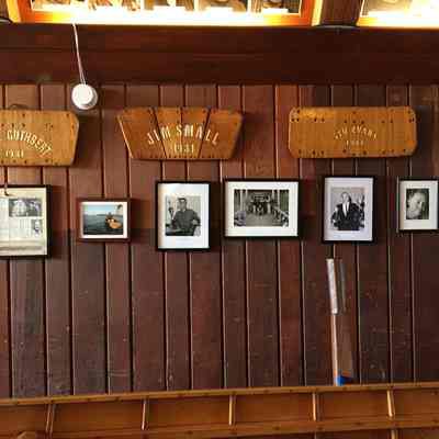 West wall Main Boathouse, center