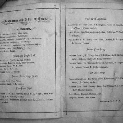 Perhaps the inside of the program listing events, competitors.