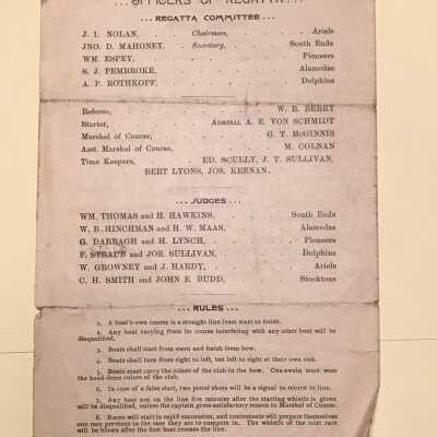 Back of program