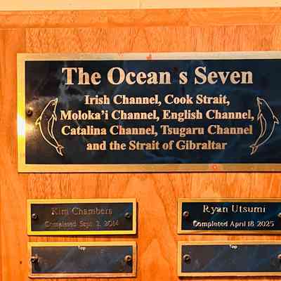 Detail of two names on plates