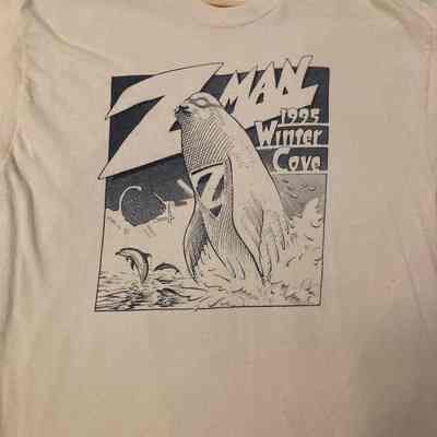 1995 Tee shirt for 1st Z-Man Mid-Winter Cove swim, photo supplied by Z-man himself Feb 2024