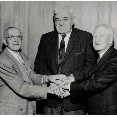 L to R: Frank Bordenave, Jerome B. White, Dr A.W. Wood: Three life members