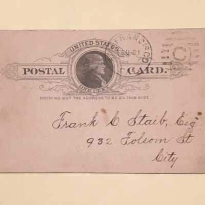 Postal card side