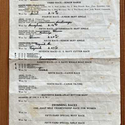 Program for Regatta