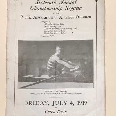 Program for Rowing Regatta